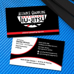 Braziliaanse Jiu-Jitsu instructeur Visitekaartje