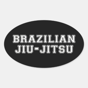 Braziliaanse Jiu Jitsu Ovale Sticker