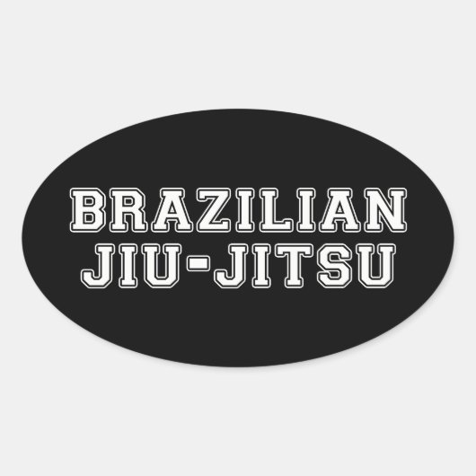 Braziliaanse Jiu Jitsu Ovale Sticker (Voorkant)