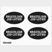Braziliaanse Jiu Jitsu Ovale Sticker (Vel)