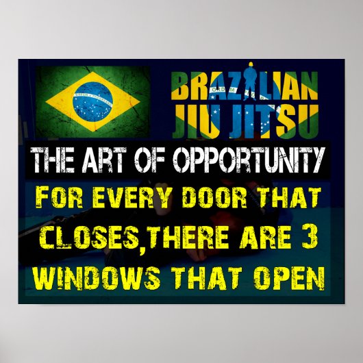 Braziliaanse Jiu Jitsu - Poster kunst van kansen (Voorkant)