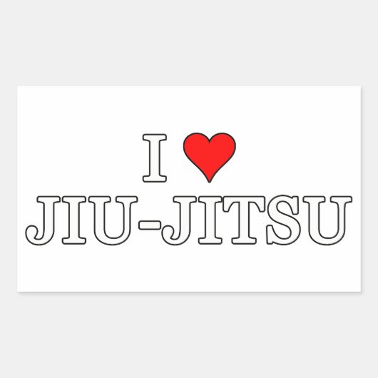 Braziliaanse Jiu Jitsu Rechthoekige Sticker (Voorkant)