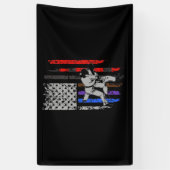 Braziliaanse Jiu Jitsu Stars & Stripes Rank BJJ Fl Spandoek (Verticaal)