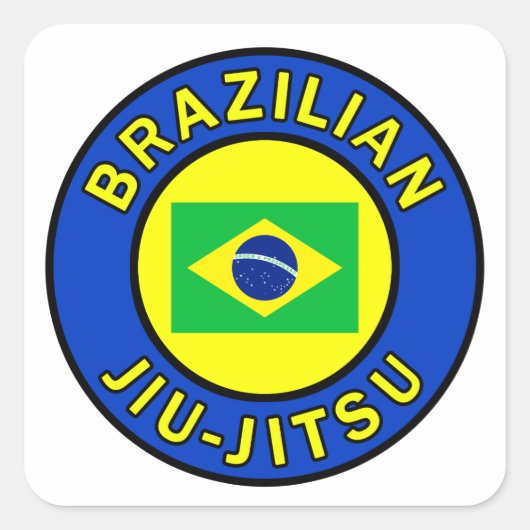Braziliaanse Jiu Jitsu Vierkante Sticker (Voorkant)