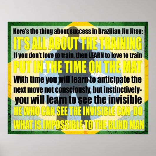 Braziliaanse Jiu Jitsu "Zie het onzichtbare" Poste Poster (Voorkant)