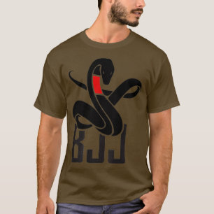 Braziliaanse Jiujitsu Mamba-slang door BJJ zwarte  T-shirt
