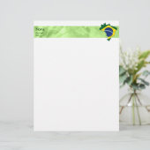 Braziliaanse kaart briefhoofd ontwerp (Staand voorkant)