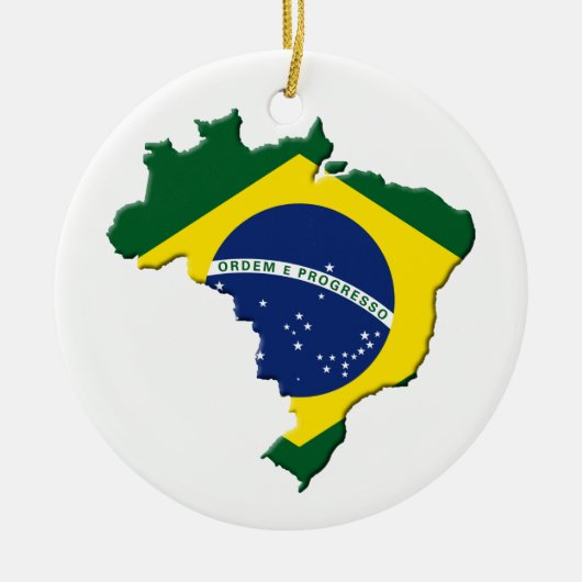 Braziliaanse kaart keramisch ornament (Voorkant)