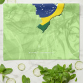 Braziliaanse kaart theedoek (Gevouwen)