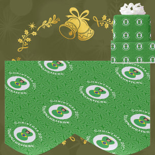 Braziliaanse Kerstengel Vlag Persoonlijk Cadeaupapier