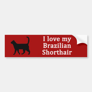 Braziliaanse Korthaar Liefde Bumpersticker