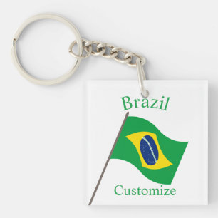 Braziliaanse Landenvlag Thunder_Cove Sleutelhanger