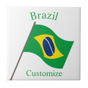 Braziliaanse Landenvlag Thunder_Cove Tegeltje