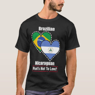 Braziliaanse Nicaraguaanse Hart Vlaggen Wat Is Er T-shirt