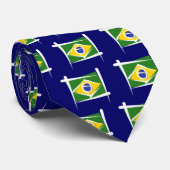 Braziliaanse penseelvlag stropdas (Opgerold)
