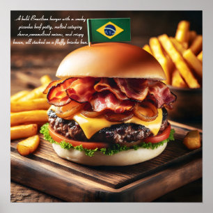 Braziliaanse Picanha Burger Poster