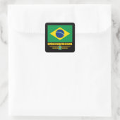 Braziliaanse Pride Vierkante Sticker (Tas)