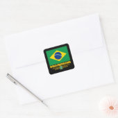 Braziliaanse Pride Vierkante Sticker (Envelop)