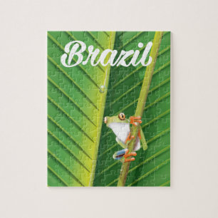Braziliaanse regenwoud boomkikker reisposter legpuzzel