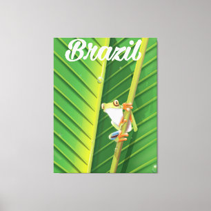 Braziliaanse regenwoudkikkervisposter canvas afdruk