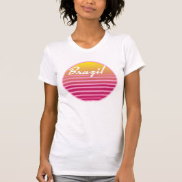 Braziliaanse retro-reisposter t-shirt
