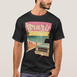 Braziliaanse Retro Strandvakantie Afbeeldingen Bra T-shirt