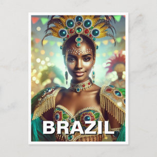 Braziliaanse samba danser briefkaart