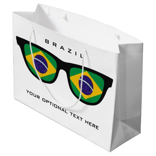 Braziliaanse Shades aangepaste tekst en cadeautas (Achterkant Gekanteld)