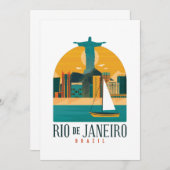 Braziliaanse stad Rio de Janeiro  Kaart (Voorkant / Achterkant)