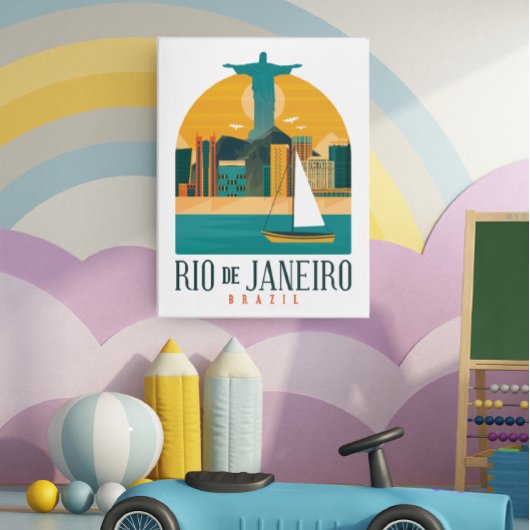 Braziliaanse stad Rio de Janeiro  Poster