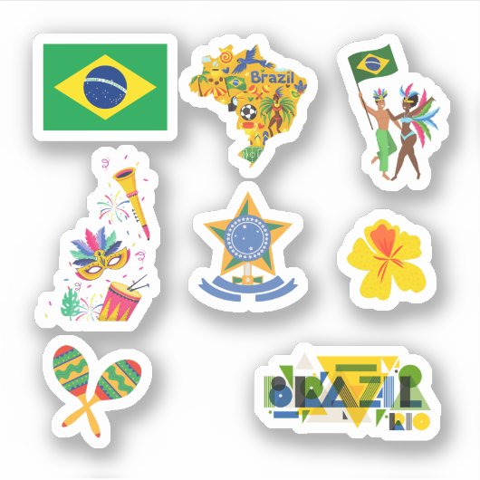 Braziliaanse Stickers (Voorkant)