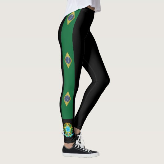 Braziliaanse strepen vlag leggings (Rechts)
