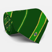 Braziliaanse strepen vlag stropdas (Opgerold)