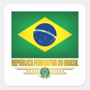 "Braziliaanse trots" Vierkante Sticker