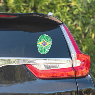 Braziliaanse vingerafdrukvlag sticker