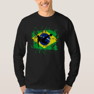 Braziliaanse vlag 2022 - Football ventilatorontwer T-shirt