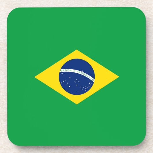 Braziliaanse vlag bier onderzetter (Voorkant)