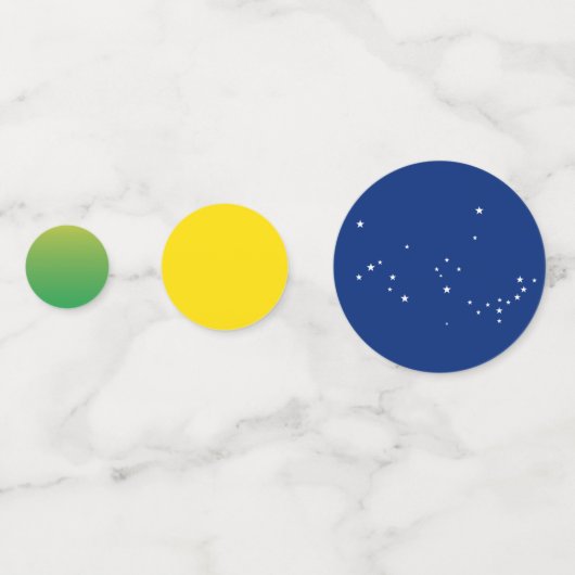 Braziliaanse vlag | Brasil Verde Amarelo Confetti (Achterkanten)