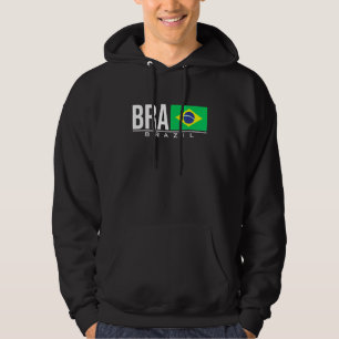 Braziliaanse vlag Braziliaanse landcode Bra Spor Hoodie