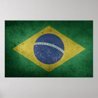 Braziliaanse Vlag - Braziliaanse Pride Football Vo Poster