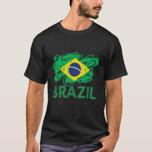 Braziliaanse Vlag Brazilië Trots Wortels Erfgoed I T-shirt