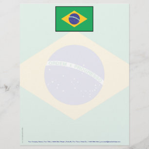 Braziliaanse vlag briefhoofd ontwerp