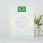 Braziliaanse vlag briefhoofd ontwerp (Staand voorkant)