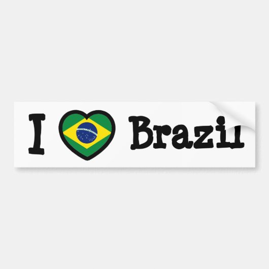 Braziliaanse vlag bumpersticker (Voorkant)