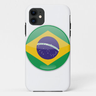 Braziliaanse vlag-Button iPhone 11 Hoesje