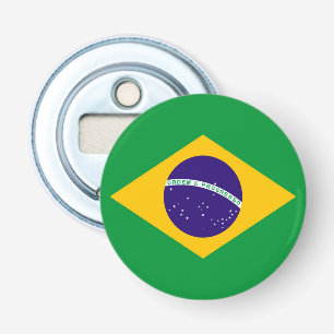Braziliaanse vlag button flesopener