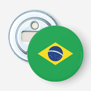 Braziliaanse vlag button flesopener