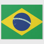 Braziliaanse vlag cadeaupapier (Vlak)