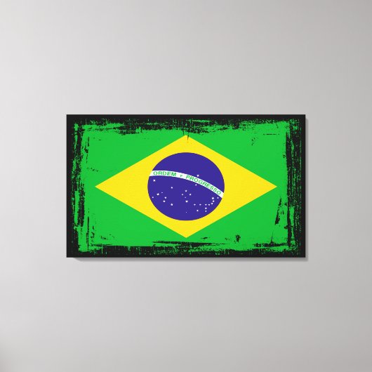 Braziliaanse vlag canvas afdruk (Voorkant)