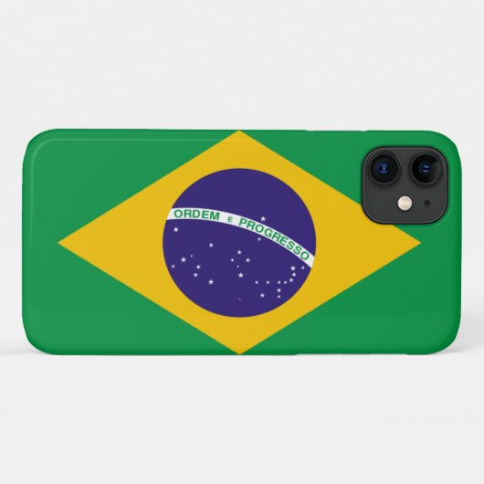 Braziliaanse vlag Case-Mate iPhone case (Achterkant (horizontaal))